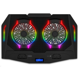 CONNECT IT NEO RGB chladicí podložka pod notebook, ČERNÁ