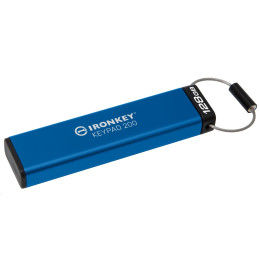 Kingston flash disk 128GB IronKey Keypad 200, FIPS 140-3 Lvl 3 (Pending) AES-256 Encrypted