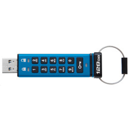 Kingston flash disk 128GB IronKey Keypad 200, FIPS 140-3 Lvl 3 (Pending) AES-256 Encrypted