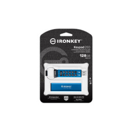 Kingston flash disk 128GB IronKey Keypad 200, FIPS 140-3 Lvl 3 (Pending) AES-256 Encrypted