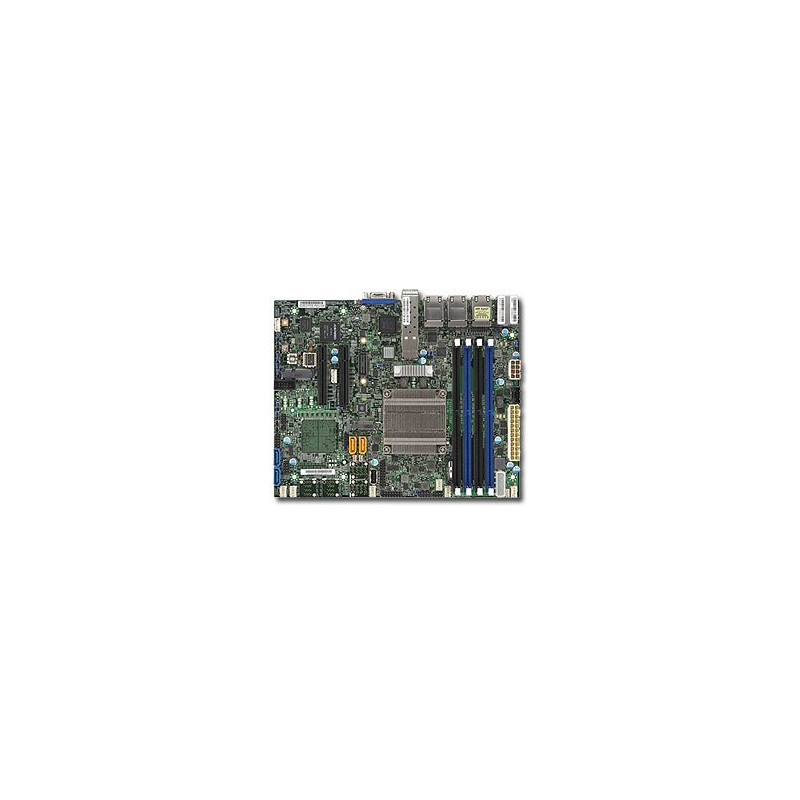SUPERMICRO FlexATX MB Xeon D-1518 (4-core), 4x DDR4 ECC reg DIMM,4xSATA,2x PCI-E 3.0 x8, M.2, 6x1GbE+2x10GbE SFP+, IPMI