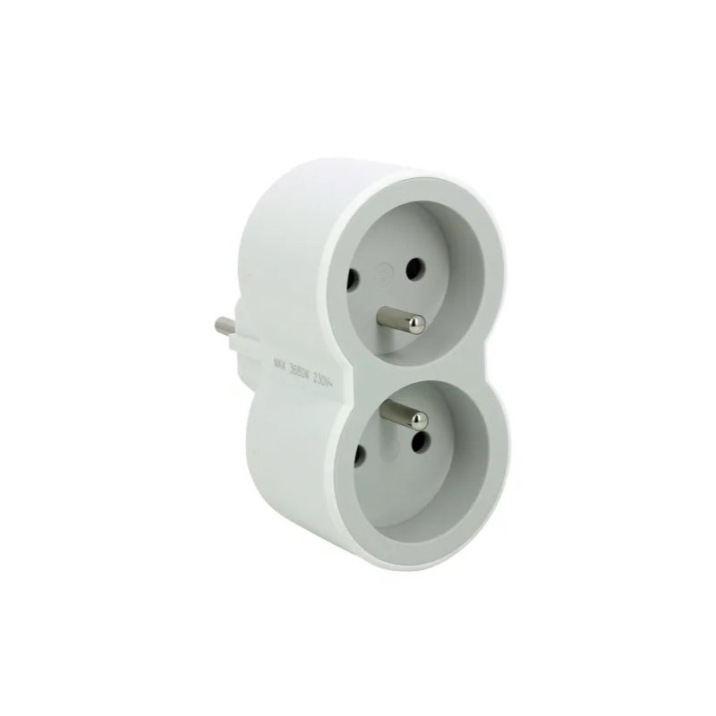 LEGRAND Revolution rozbočovač 2x2P+T, bílo-šedá