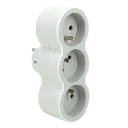 LEGRAND Revolution rozbočovač 3x2P+T, bílo-šedá