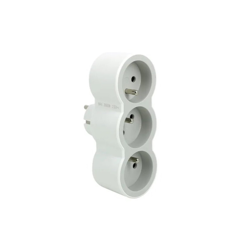 LEGRAND Revolution rozbočovač 3x2P+T, bílo-šedá