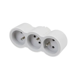 LEGRAND Revolution rozbočovač 3x2P+T, bílo-šedá