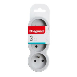LEGRAND Revolution rozbočovač 3x2P+T, bílo-šedá