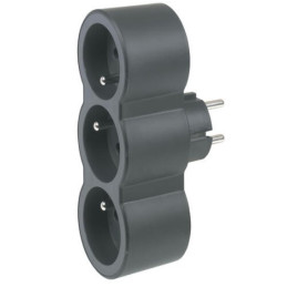 LEGRAND Revolution rozbočovač 3x2P+T, bílo-černá