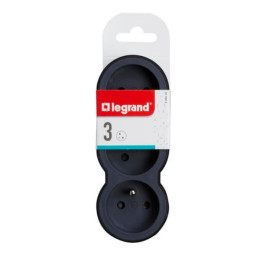 LEGRAND Revolution rozbočovač 3x2P+T, bílo-černá