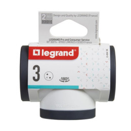 LEGRAND Revolution rozbočovač otočný 3x2P+T, bílo-šedá