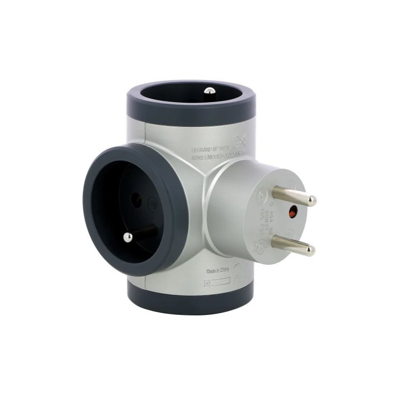 LEGRAND Revolution rozbočovač 3x2P+T, hliník