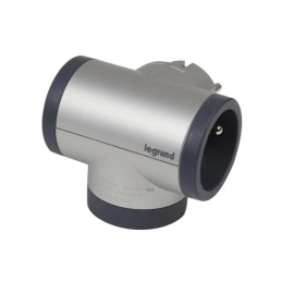 LEGRAND Revolution rozbočovač otočný 3x2P+T, nabíječka USB A+C, hliník