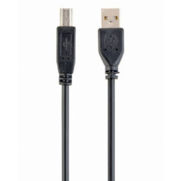 Gembird kábel USB 2.0 AM na USB 2.0 BM, prémiový, 1m, čierny