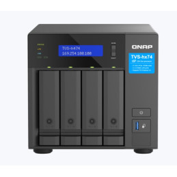 QNAP 4-bay TVS-h474-PT-8G (Pentium Gold 3,7GHz, 8GB DDR4, 4x 3,5", 2x M.2 PCIe Gen3, 2x 2,5GbE)