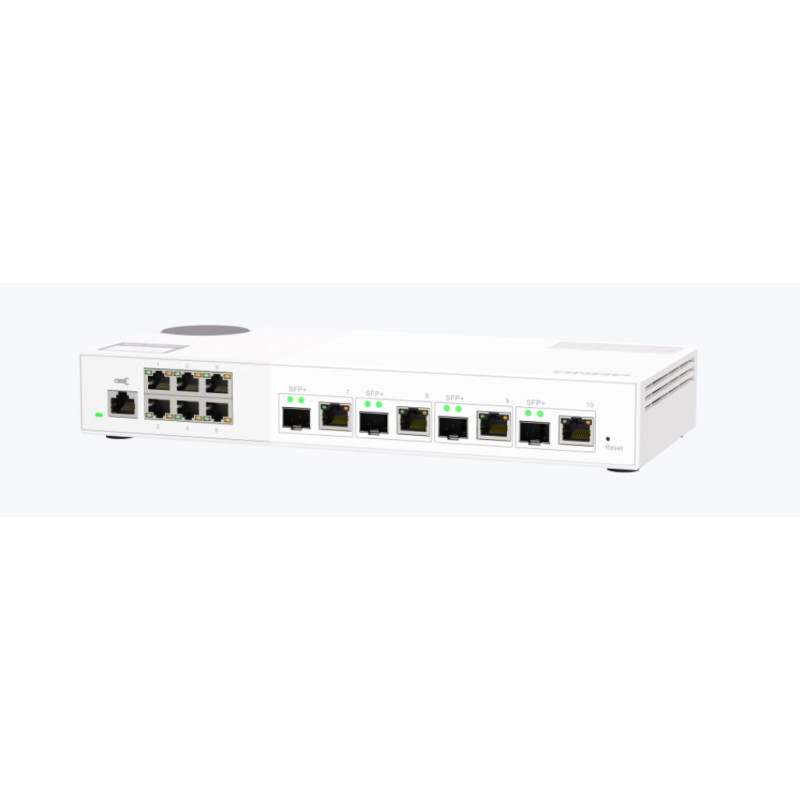 QNAP řízený switch 10port QSW-M2108-2C (6x 2,5GbE RJ45 + 4x kombinované 10GbE SFP+/RJ-45)