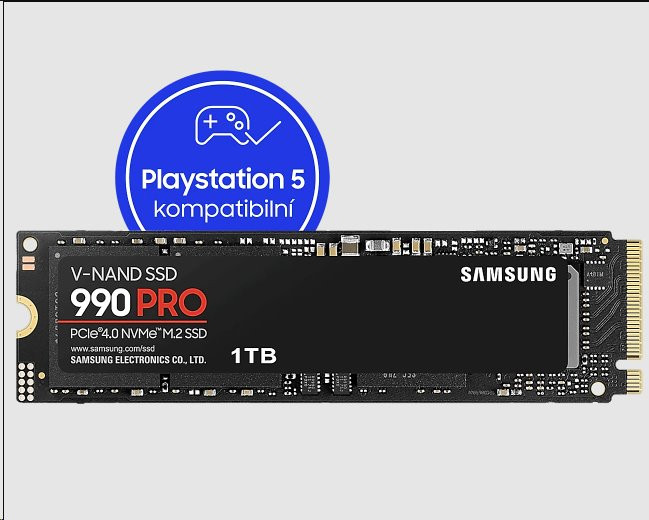 Samsung SSD 1TB 990 PRO PCIe Gen 4.0 x4, NVMe 2.0 M.2 (č/z: 7450/6900MB/s)