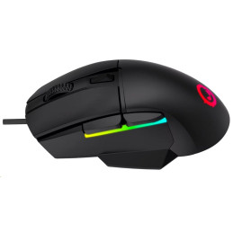 LORGAR Herní myš Jetter 357, drátová, až 8 000 DPI, RGB LED, Pixart ATG4090, 6tl., makra, černá