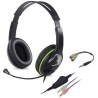 POŠKODENÝ OBAL - GENIUS headset HS-400A, 2x 3,5 jack, redukcia na single jack