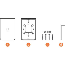 Ubiquiti Přístupový bod Dualband UniFi U6 In-Wall WiFi 6, Swittch 4-port 1Gb, MIMO 2.4 Ghz+ 5 GHz, 1/1x PoE in/out