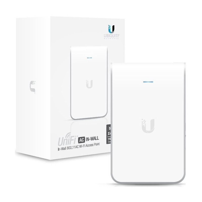 Ubiquiti Přístupový bod UniFi DualBand UAP-InWall Hi-Density, Swittch 4-port 1Gb, 4x4 MIMO 5 GHz, 1/1x PoE in/out