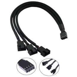 1stCOOL Fan PWM splitter, rozbočovač pre ventilátory 1x 4pin PWM na 3x 4pin PWM