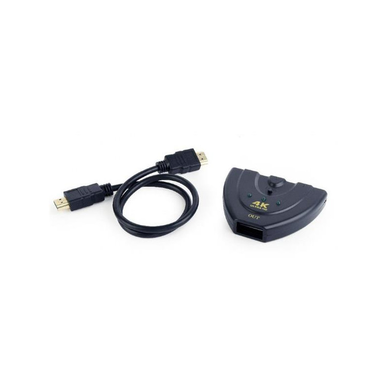 Gembird switch HDMI, 3 x port out / 1 x port in, s káblom