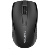 CANYON myš optická bezdrátová MW-7, nastavitelné rozlišení 800/1200/1600 dpi, 4 tl, USB dongle, 1xAA, černá