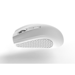 CANYON myš optická bezdrátová MW-7, nastavitelné rozlišení 800/1200/1600 dpi, 4 tl, USB dongle, 1xAA, bílá