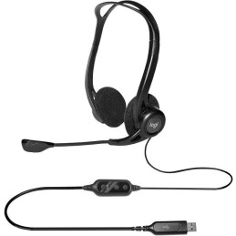 Logitech Headset Stereo PC 960/ drátová sluchátka + mikrofon/ USB/ černá