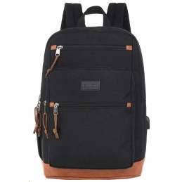 CANYON BPS-5 batoh pro 15.6" ntb, 45 x 31 x 16cm, 22L, USB-A, 3+4 kapsy + 1 na láhev, 2 přepážky, dešti odolný, černý