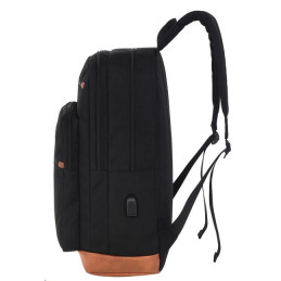 CANYON BPS-5 batoh pro 15.6" ntb, 45 x 31 x 16cm, 22L, USB-A, 3+4 kapsy + 1 na láhev, 2 přepážky, dešti odolný, černý