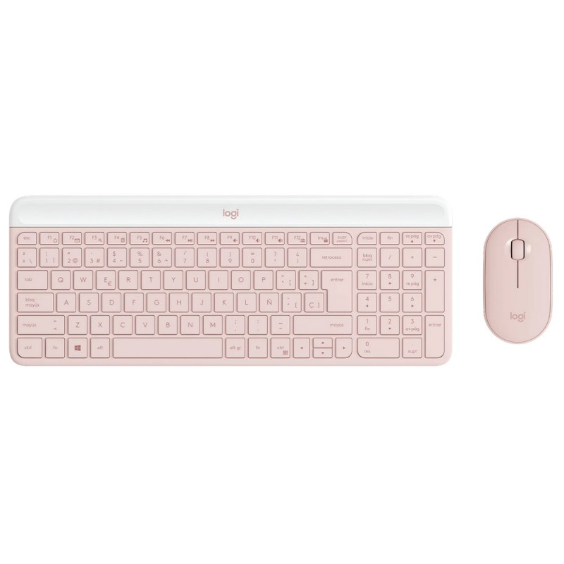 Logitech Slim Wireless Keyboard and Mouse Combo MK470 - ROSE - US INT'L - INTNL
