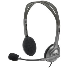 Logitech Headset Stereo H110/ drátová sluchátka + mikrofon/ 3,5 mm jack/ šedá