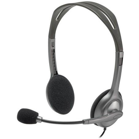 Logitech Headset Stereo H110/ drátová sluchátka + mikrofon/ 3,5 mm jack/ šedá