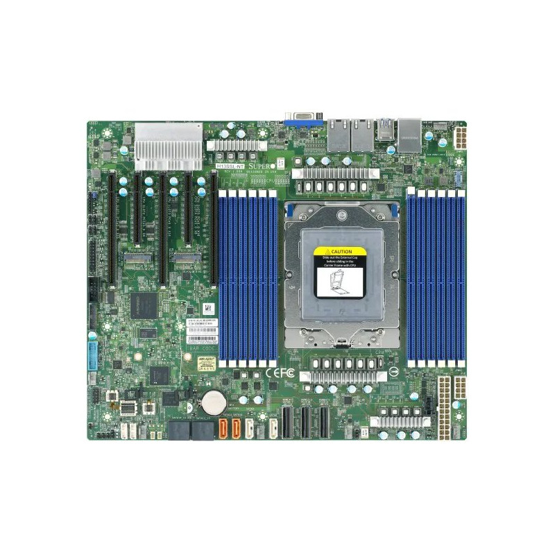 SUPERMICRO MB 1xSP5 (Epyc 9004), 12x DDR5, 8x SATA+6x NVMe/16xSATA+4xNVMe, 2x M.2, PCIe 5.0 (3 x16, 2 x8), 2x10Gb,IPMI
