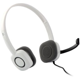 Logitech Headset Stereo H150/ drátová sluchátka + mikrofon/ 3,5 mm jack/ kokosová bílá