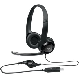 Logitech Headset Stereo H390/ drátová sluchátka + mikrofon/ USB/ černá