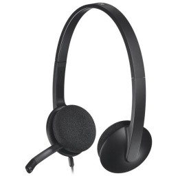 Logitech Headset Stereo H340/ drátová sluchátka + mikrofon/ USB/ černá
