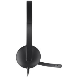 Logitech Headset Stereo H340/ drátová sluchátka + mikrofon/ USB/ černá