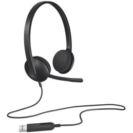 Logitech Headset Stereo H340/ drátová sluchátka + mikrofon/ USB/ černá