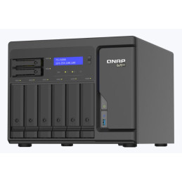 QNAP TS-h886-D1602-8G (Xeon 3,2GHz, ZFS, 8GB ECC RAM, 6x3,5"+2x 2,5", 2xPCIe, 4x 2,5GbE, 2xM.2 NVMe)