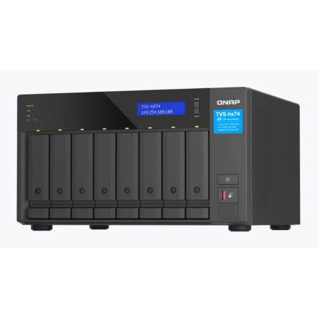 QNAP TVS-h874-i7-32G (12core (i7), ZFS, 32GB RAM, 8x SATA, 2x M.2 NVMe, 2x PCIe, 2x 2,5GbE, HDMI 4K)