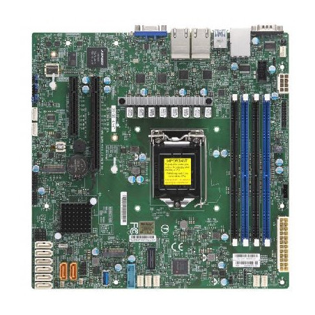 SUPERMICRO MB 1xLGA1151 (Xeon E3-21xx,i3), C246, 4xDDR4, 8xSATA3, 2x M.2, 2xPCIe3.0 x8, VGA, 4x LAN, IPMI
