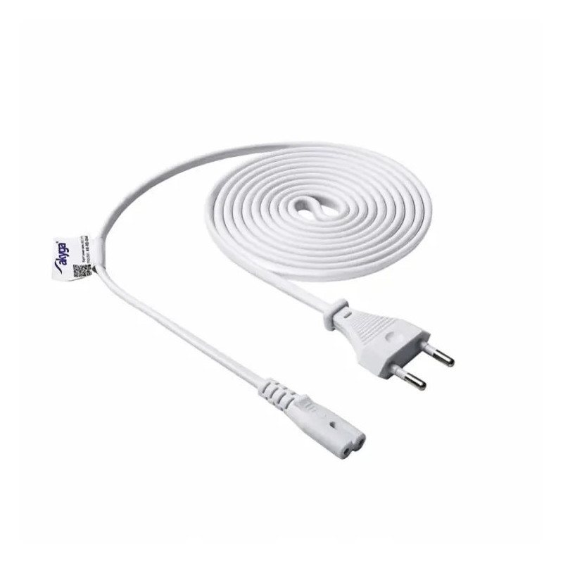 Akyga napájecí kabel 1.5m/250V/CEE 7/16-IEC C7 - bílá