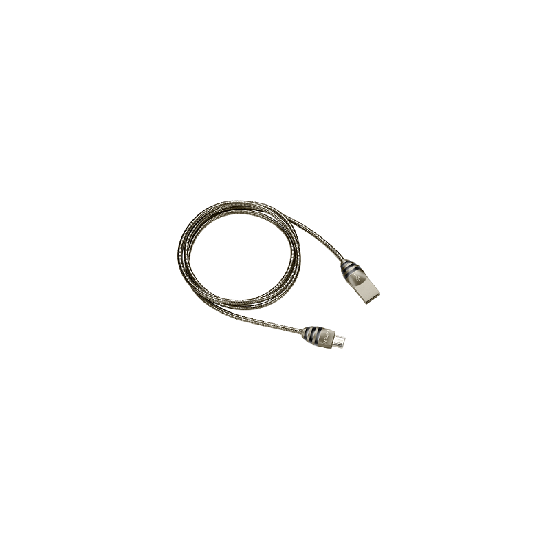 CANYON Nabíjecí kabel USB-C / USB 2.0, 5V/2A, průměr 3,5mm, kovově opletený, 1m, tmavě-šedá