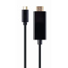 Gembird kábel USB-C (M) na HDMI (M), 4K, 60Hz, 2m kábel, čierny