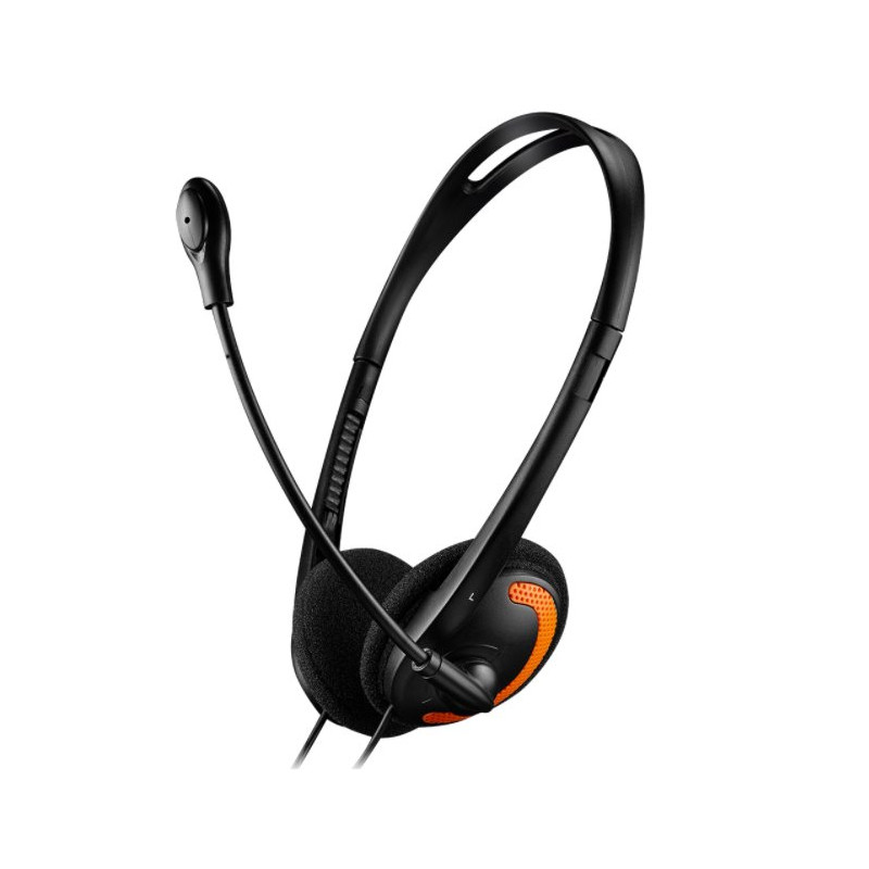 CANYON headset HS-01, stylový a komfortní s ovladačem hlasitosti, 2x 3,5mm jack