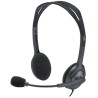 Logitech Headset Stereo H111/ kabelgebundene Kopfhörer + Mikrofon/ 3,5 mm Klinke/ grau