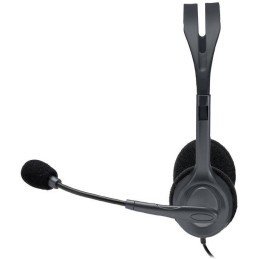 Logitech Headset Stereo H111/ drátová sluchátka + mikrofon/ 3,5 mm jack/ šedá