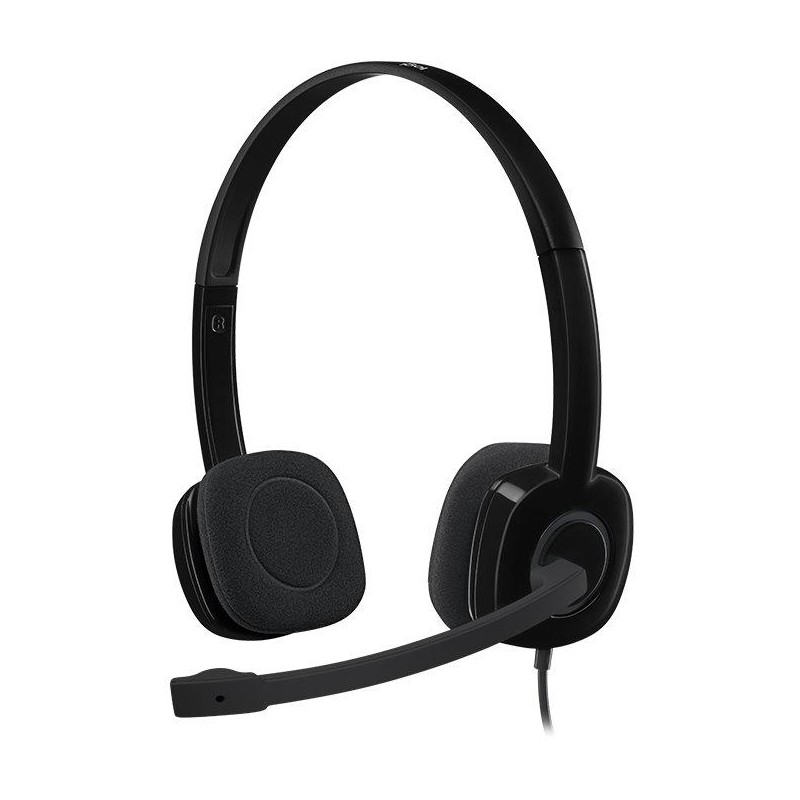 Logitech Headset Stereo H151/ drátová sluchátka + mikrofon/ 3,5 mm jack/ černá