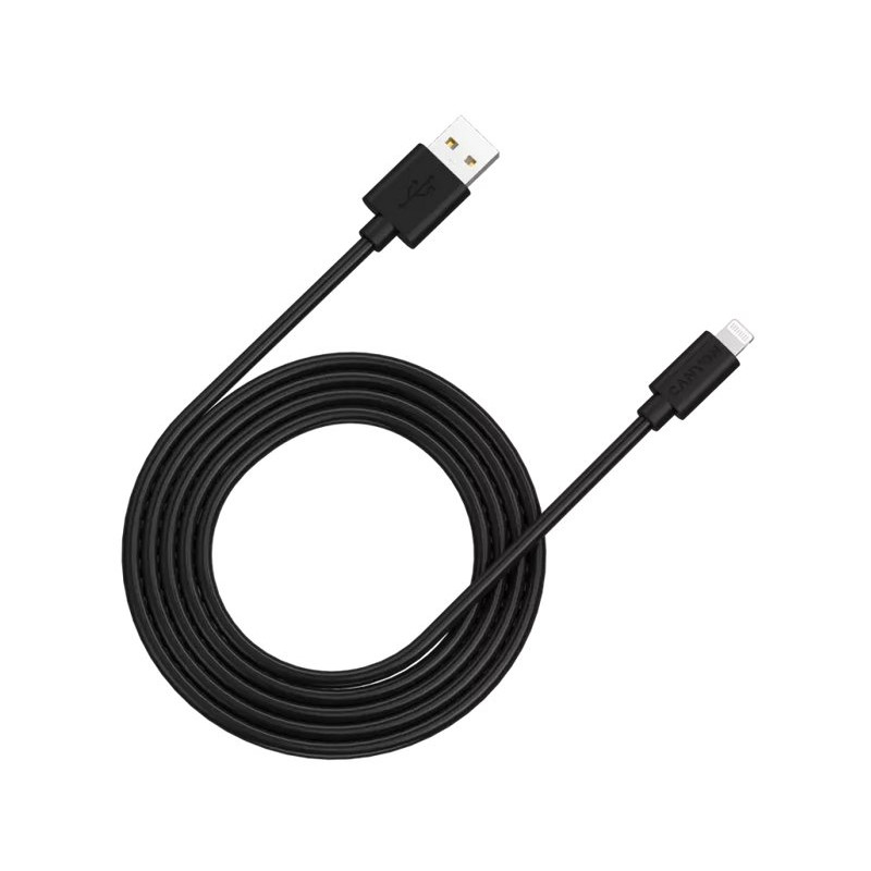 CANYON nabíjecí kabel Lightning MFI-12, 26MB/s, 5V/2.4A, Apple certifikát, délka 2m, bílá